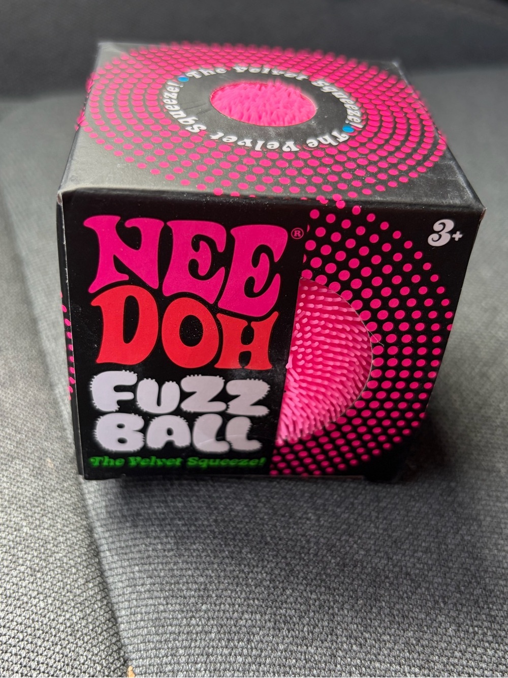Needoh Pink Fuzz Ball Squishy
